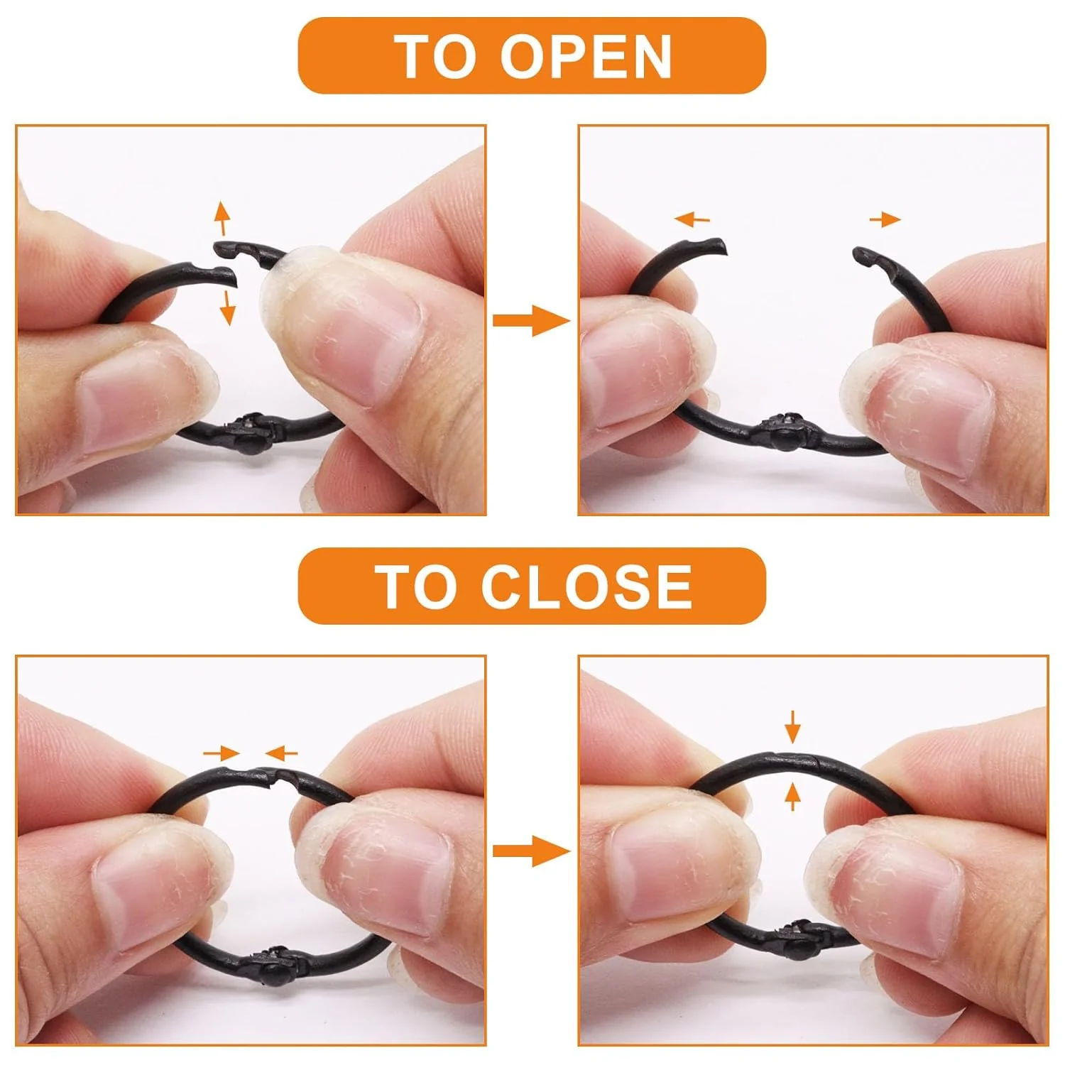 19mm Book Rings - Black - Image 9