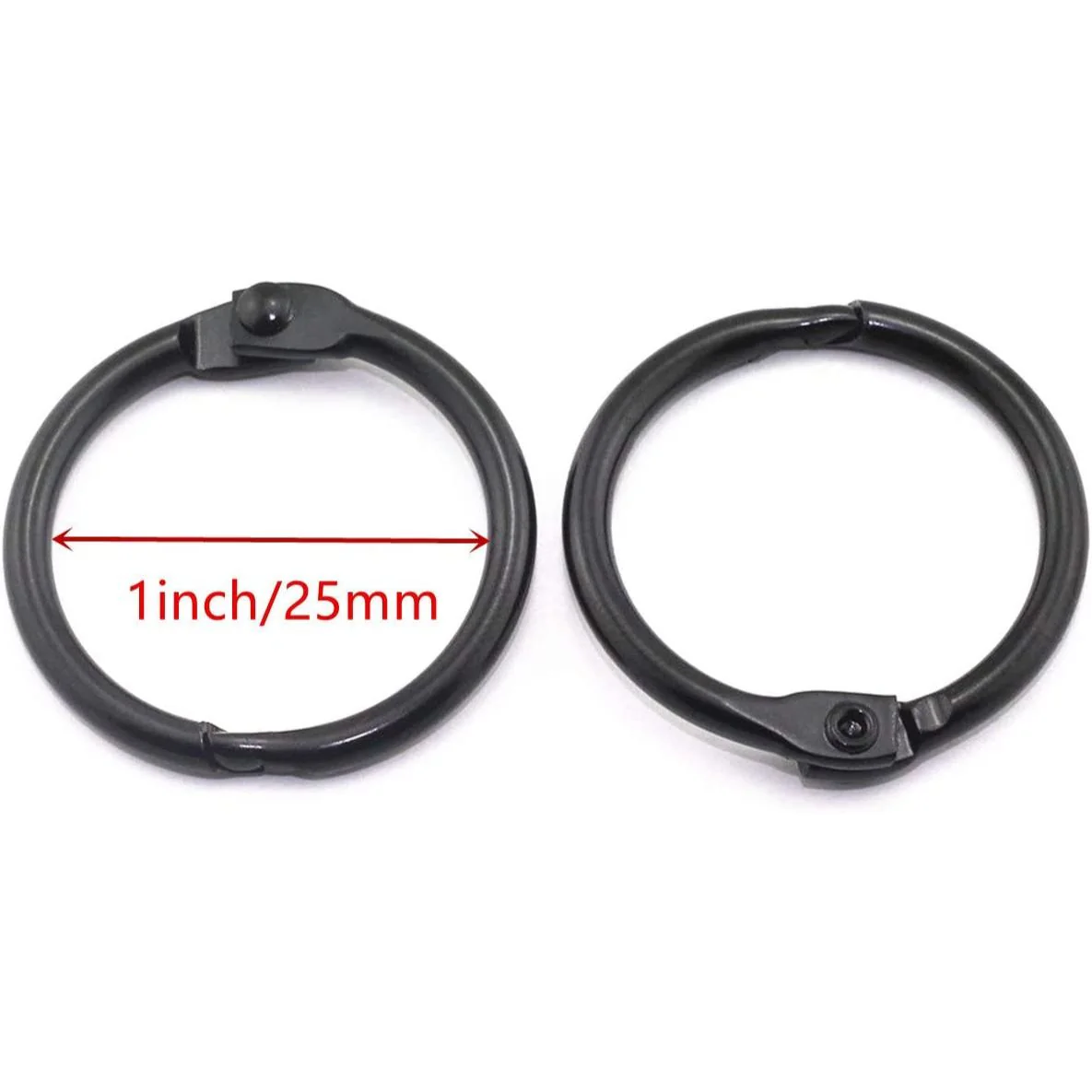 25mm Book Rings - Black - Image 7