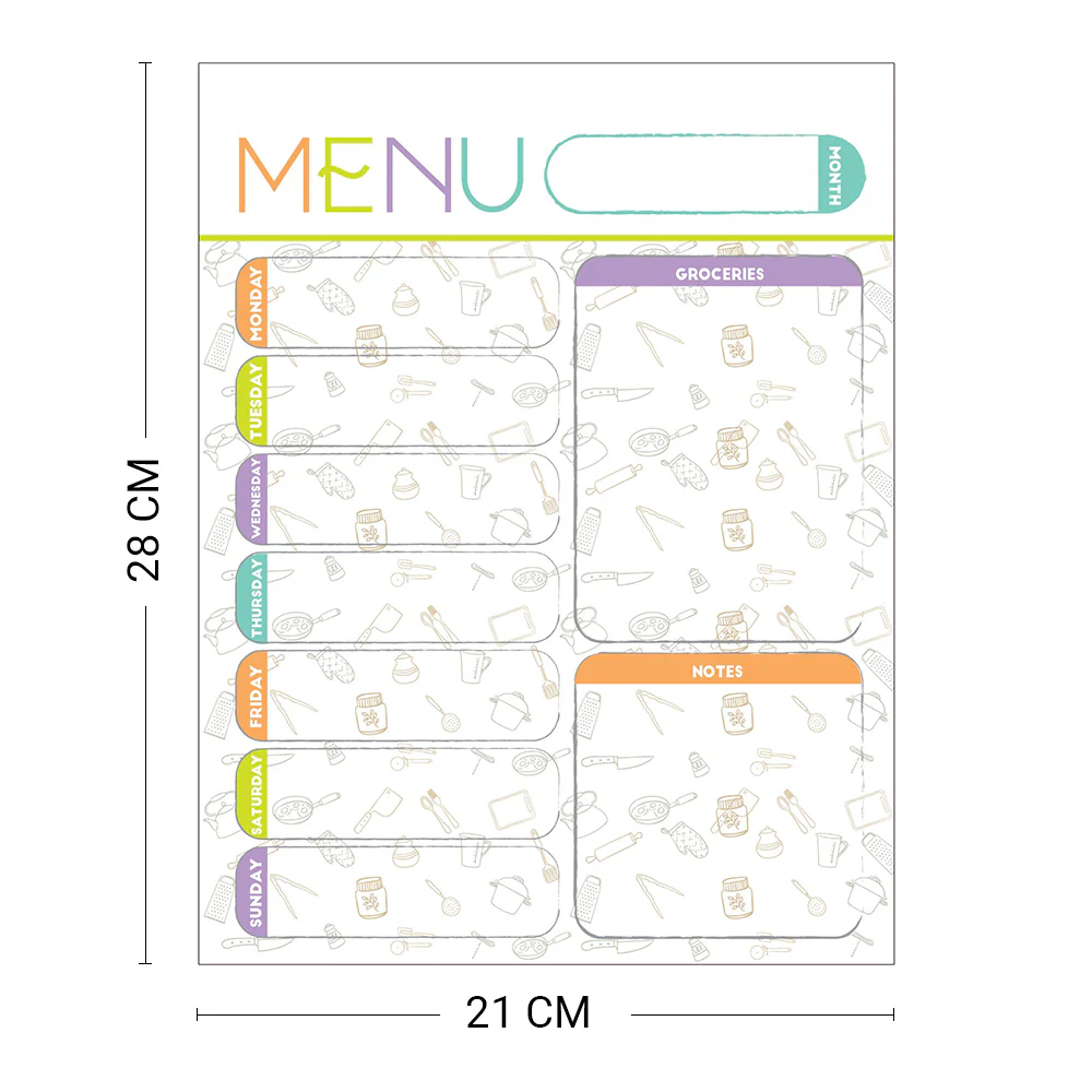 Magnetic Meal Planner - A4 / A3 - Image 3