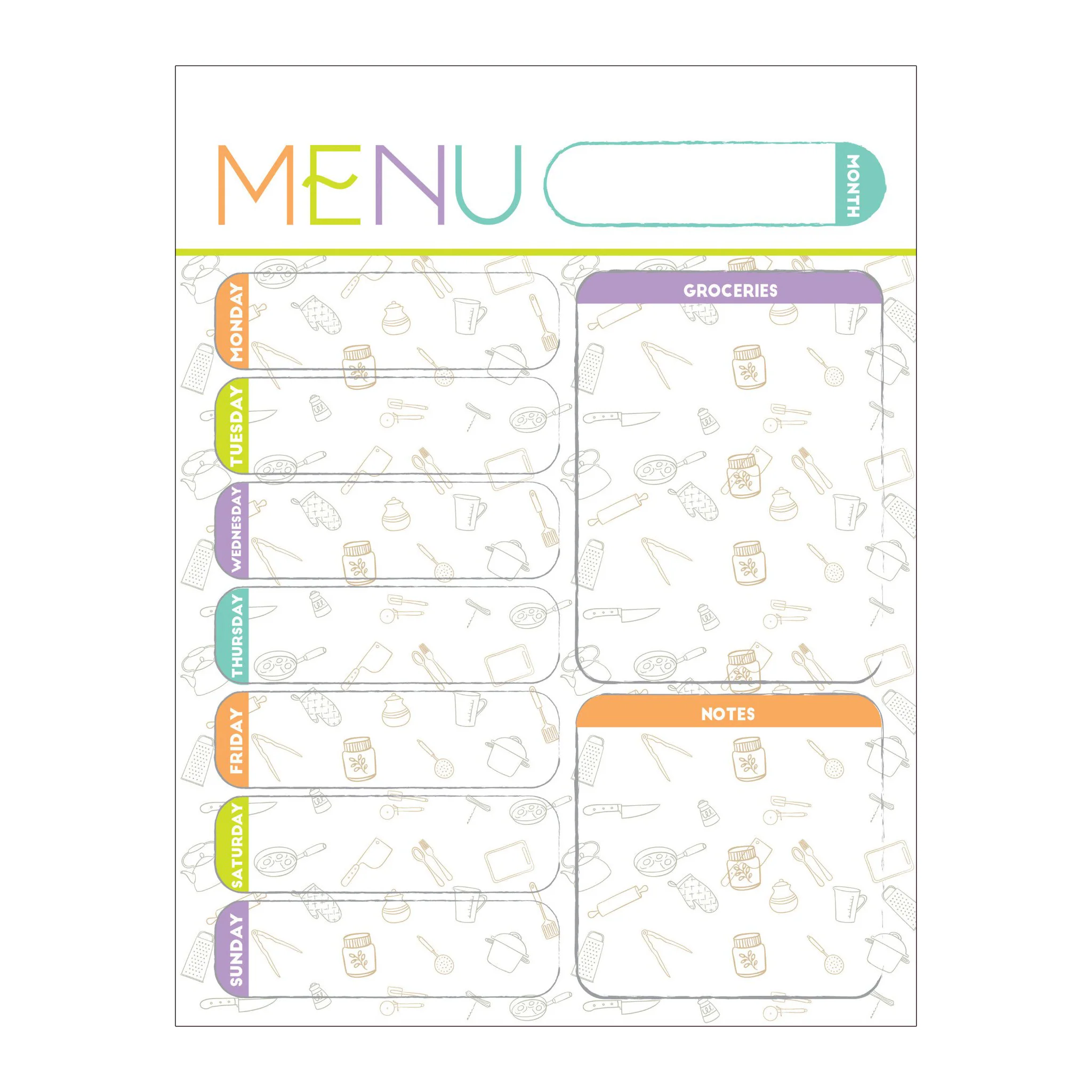 Magnetic Meal Planner - A4 / A3 - Image 4