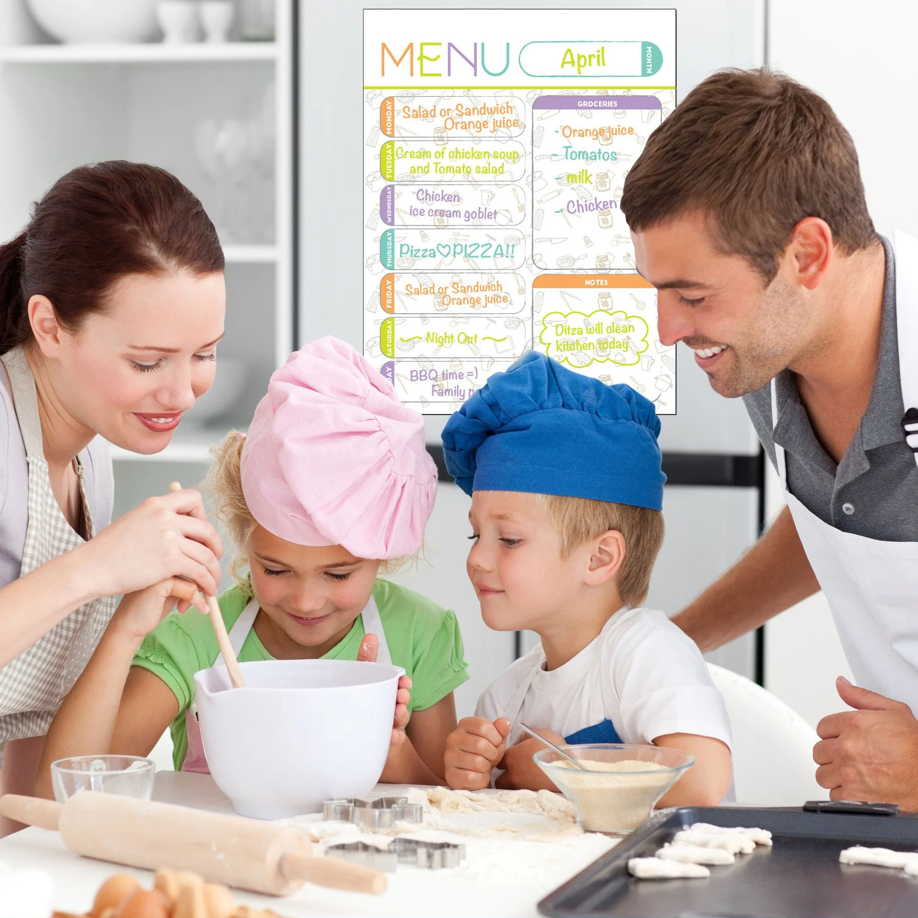 Magnetic Meal Planner - A4 / A3 - Image 5