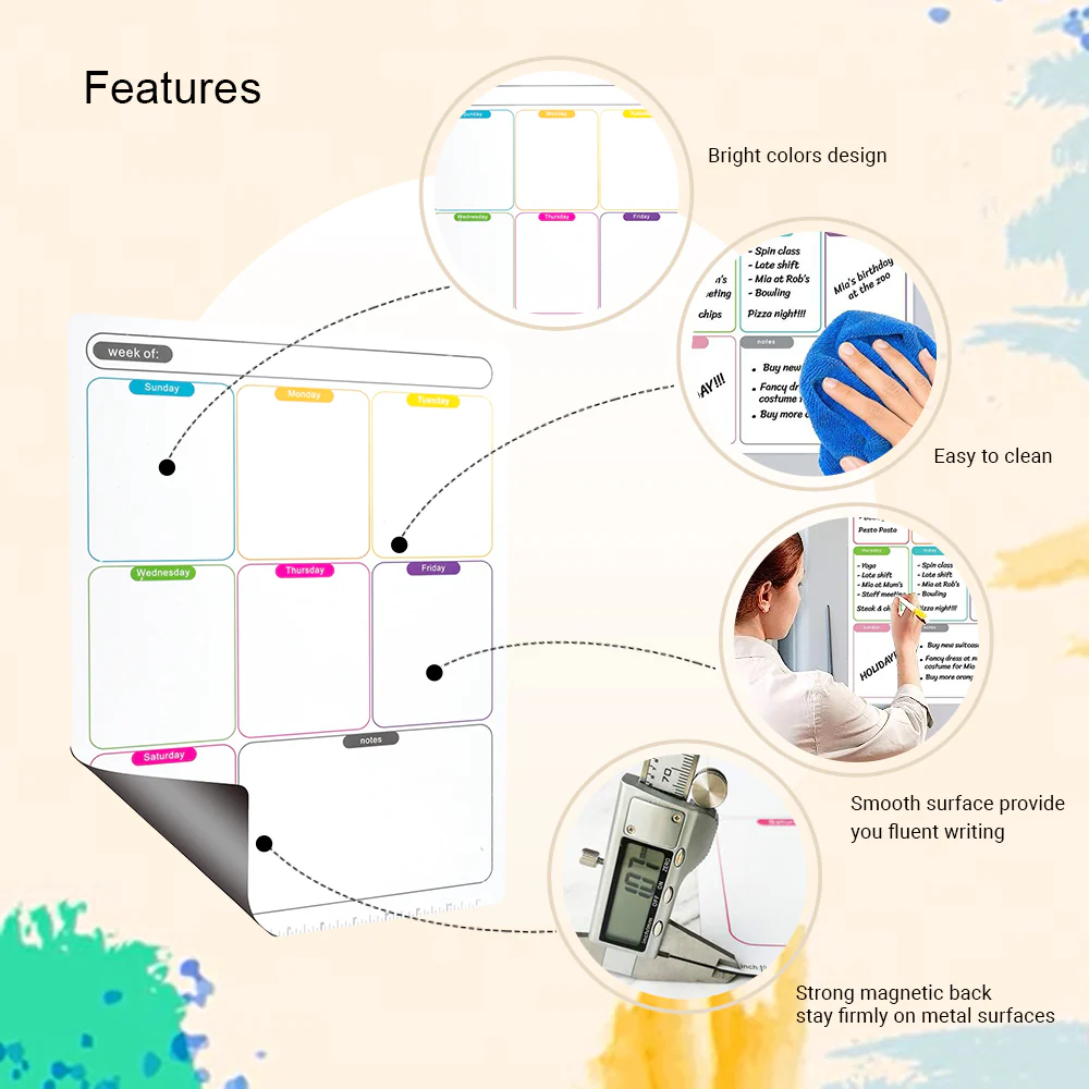 Magnetic Weekly Planner - A4 / A3 - Image 11