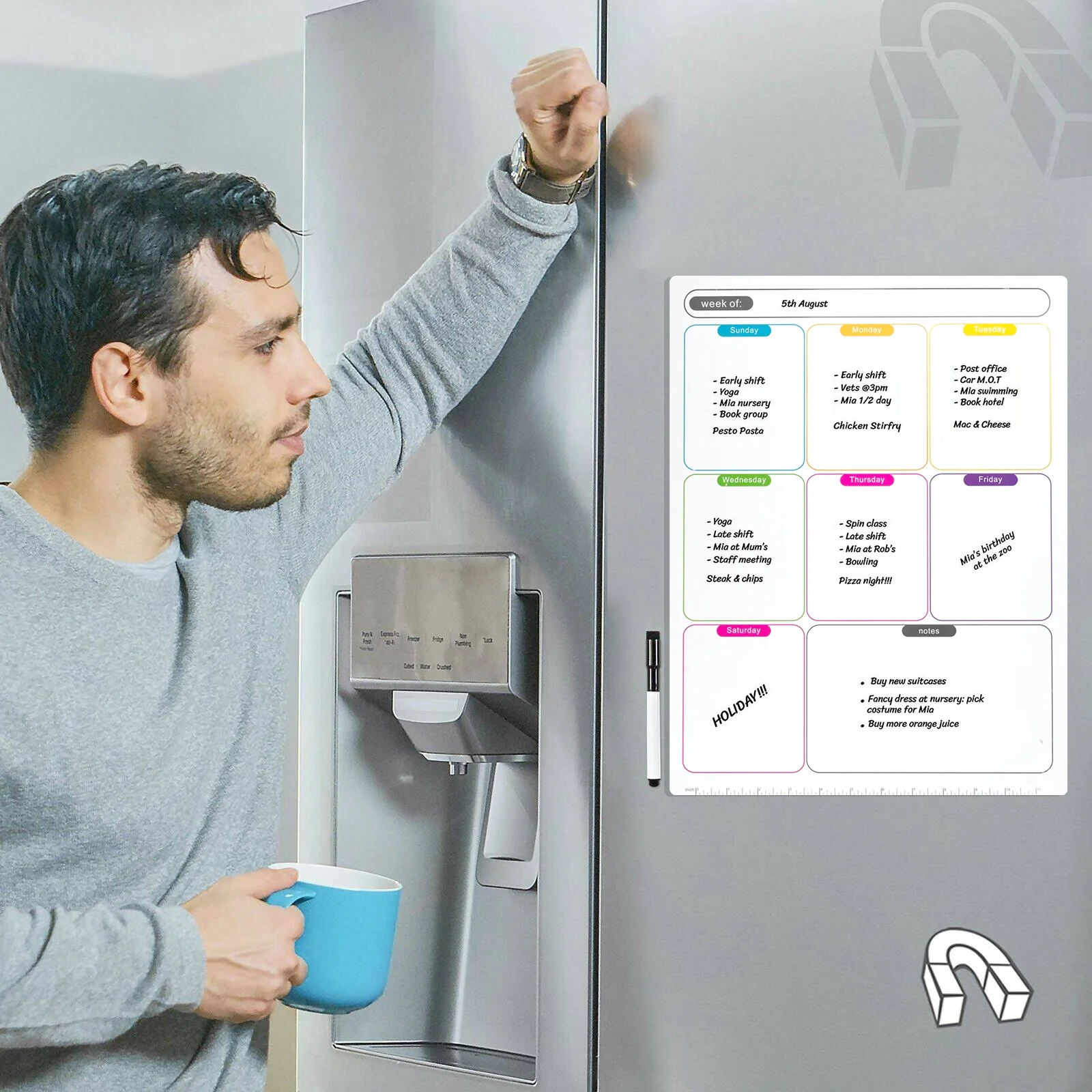 Magnetic Weekly Planner - A4 / A3 - Image 8